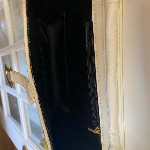 Dior Embossed Cream Clutch with Gold Accent - Picture 3 of 5